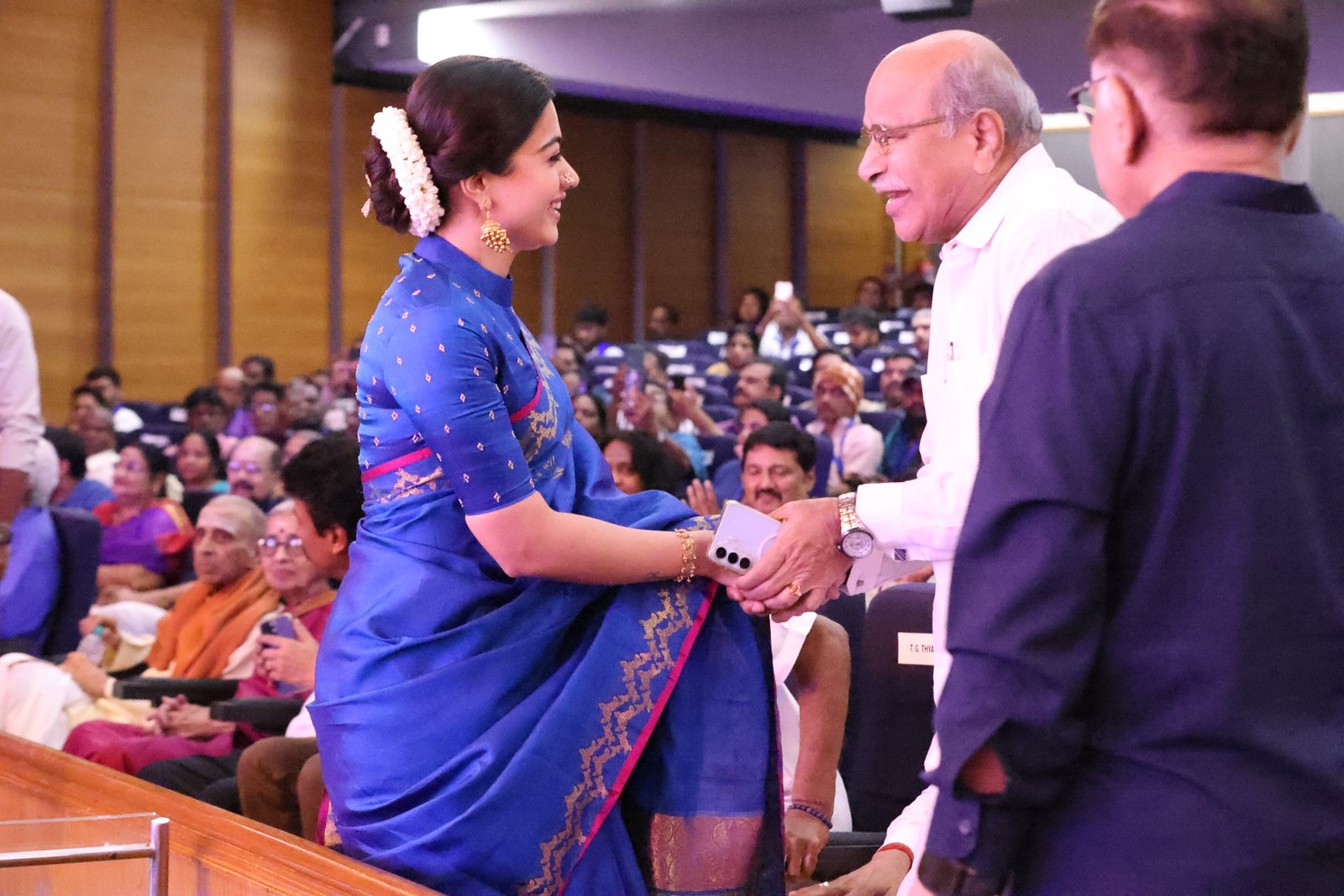 రష్మిక 'ఎం ఎస్ సుబ్బలక్ష్మి బయోపిక్' ఓపెనింగ్ ఫోటోస్