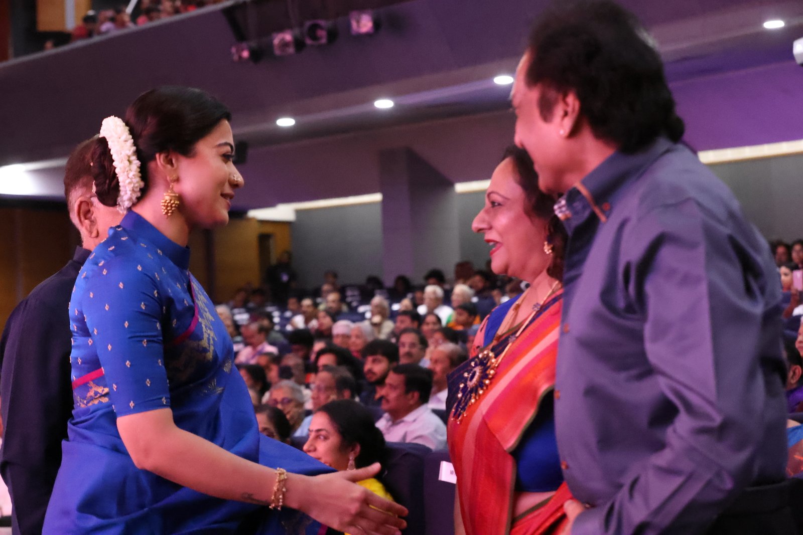 రష్మిక 'ఎం ఎస్ సుబ్బలక్ష్మి బయోపిక్' ఓపెనింగ్ ఫోటోస్