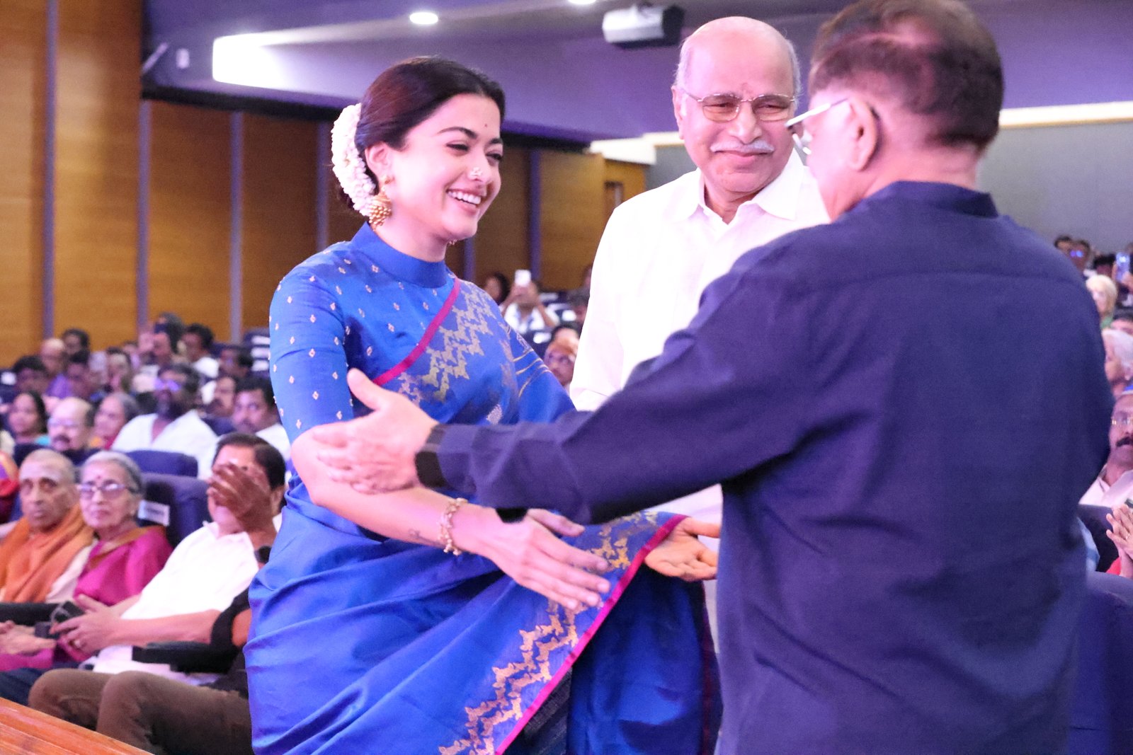 రష్మిక 'ఎం ఎస్ సుబ్బలక్ష్మి బయోపిక్' ఓపెనింగ్ ఫోటోస్