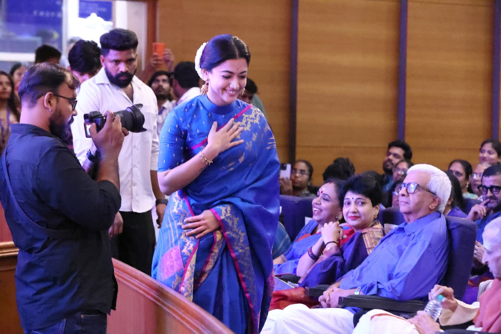 రష్మిక 'ఎం ఎస్ సుబ్బలక్ష్మి బయోపిక్' ఓపెనింగ్ ఫోటోస్