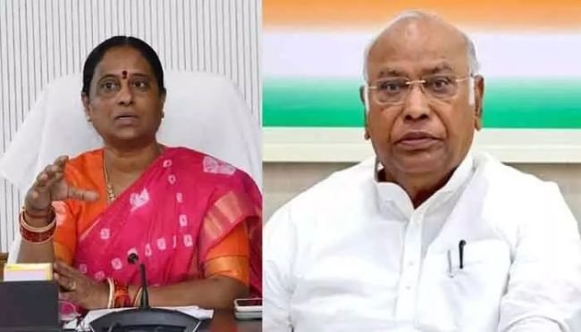 మల్లికార్జున ఖర్గేతో మంత్రి కొండా సురేఖ భేటీ
