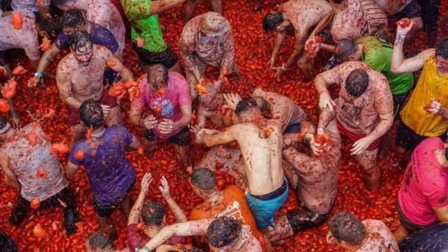 స్పెయిన్‌లో ‘లా టొమాటినా’ వేడుకలు