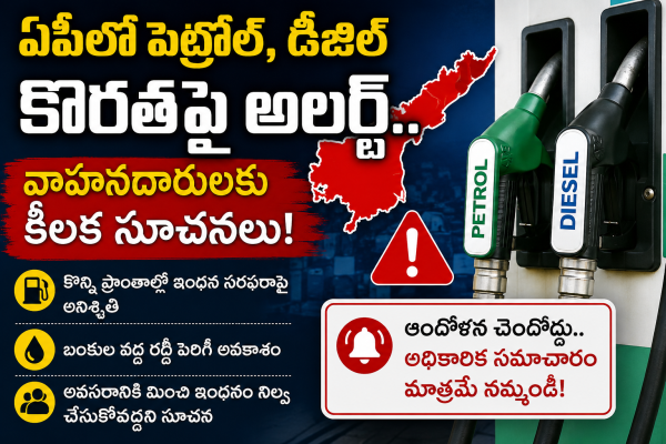 ⛽ ఏపీలో పెట్రోల్, డీజిల్ కొరతపై అలర్ట్.. వాహనదారులకు కీలక సూచనలు!