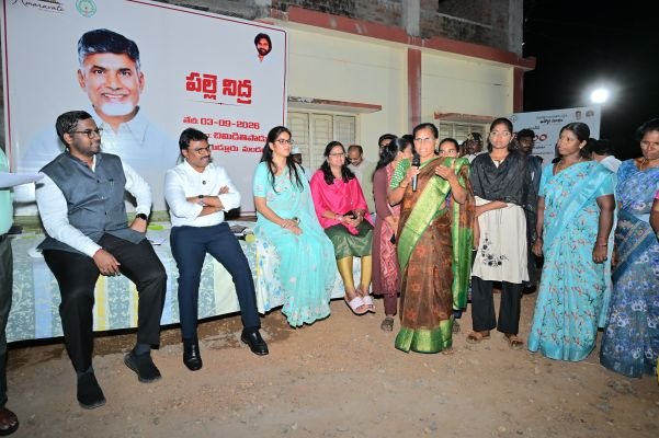 "పల్లె నిద్ర"లో కలెక్టర్ పి. రాజాబాబు 
