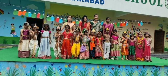 పల్లవి మోడల్ స్కూల్ లో ఘనంగా శ్రీ కృష్ణాష్టమి వేడుకలు