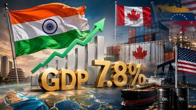 భారత్ జీడీపీ 7.8% నమోదు.. అమెరికా, కెనడా మధ్య వాణిజ్య యుద్ధం