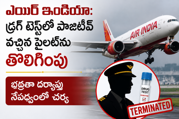 ఎయిర్ ఇండియా కీలక చర్య - డ్రగ్స్ పరీక్షలో విఫలమైన పైలట్ ఉద్యోగం రద్దు!