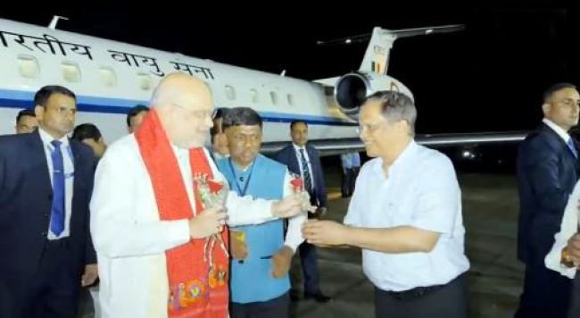 మూడు రోజుల పర్యటన నిమిత్తం గోవా చేరుకున్న కేంద్ర హోం మంత్రి అమిత్ షా
