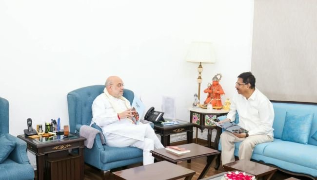 కేంద్ర హోం మంత్రి అమిత్ షాతో ఒడిశా గవర్నర్ డాక్టర్ హరిబాబు భేటీ