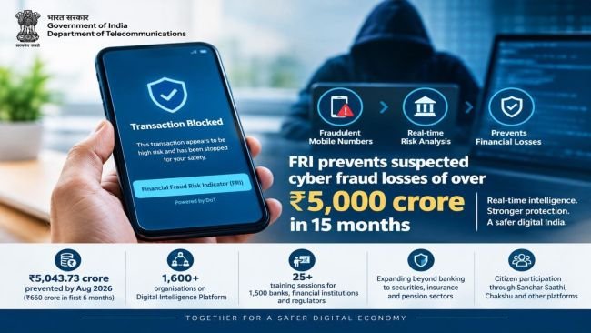 ఎఫ్‌ఆర్‌ఐతో రూ. 5,000 కోట్లకు పైగా సైబర్ మోసాల నివారణ 