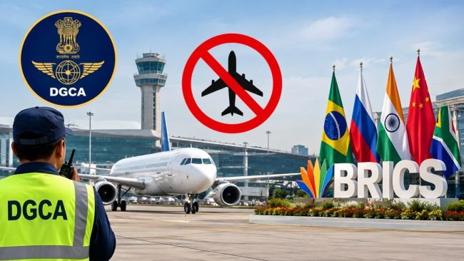 BRICS సదస్సు వేళ యూపీ, పొరుగు రాష్ట్రాల శిక్షణా కేంద్రాల్లో విమాన కార్యకలాపాలపై DGCA ఆంక్షలు