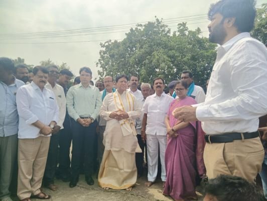 కందకుర్తి పుష్కర ఘాట్ల నిర్మాణానికి భూమి పూజ చేసిన రాష్ట్ర ప్రభుత్వ సలహాదారు, బోధన్ ఎమ్మెల్యే సుదర్శన్ రెడ్డి