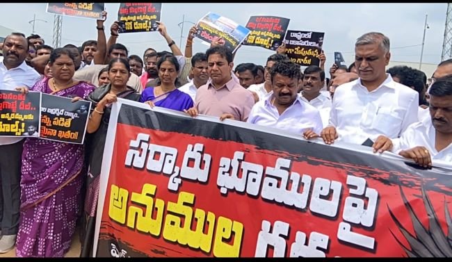 సర్కార్ భూములపై అనుముల గద్దలు