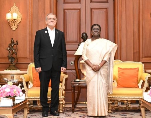 రాష్ట్రపతి ద్రౌపది ముర్ముతో ఇరాన్ అధ్యక్షుడు మసూద్ పెజెష్కియన్ భేటీ
