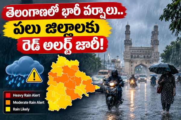 తెలంగాణలో మరోసారి వర్షాల హెచ్చరిక.. రేపు ఉదయం వరకు పలు జిల్లాల్లో భారీ వర్షాలు