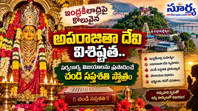 ఇంద్రకీలాద్రిపై కొలువైన అపరాజితా దేవి విశిష్టత.. సర్వకార్య విజయాలను ప్రసాదించే చండీ సప్తశతి స్తోత్రం