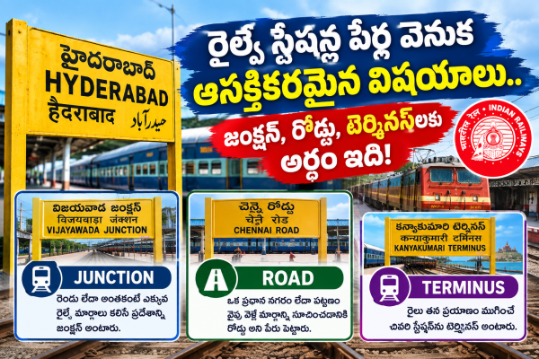 రైల్వే స్టేషన్ల పేర్ల వెనుక ఆసక్తికరమైన విషయాలు.. జంక్షన్, రోడ్డు, టెర్మినస్‌లకు అర్థం ఇదీ!