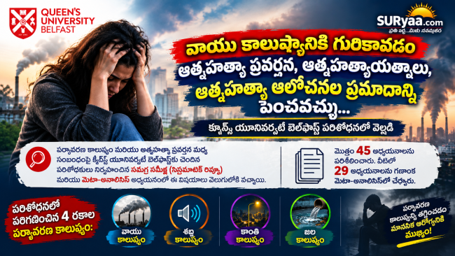వాయు కాలుష్యంతో  పెరిగిపోతున్న ఆత్మహత్య ఆలోచనలు: పరిశోధనలో షాకింగ్ విషయాలు