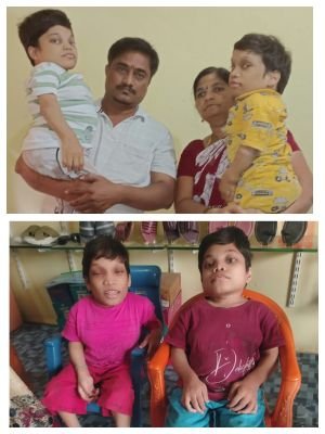 పుట్టుకతోనే మరుగుజ్జులు .. జీవనోపాధి కోసం ఎదురుచూపులు!  *ఇద్దరు కుమార్తెల భవిష్యత్తుపై తల్లిదండ్రుల ఆవేదన*