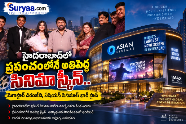 హైదరాబాద్‌లో ప్రపంచంలోనే అతిపెద్ద సినిమా స్క్రీన్.. మెగాస్టార్ చిరంజీవి, ఏషియన్ సినిమాస్ భారీ ప్లాన్