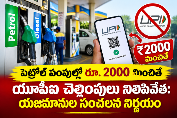 పెట్రోల్ పంపుల్లో రూ. 2000 మించితే యూపీఐ చెల్లింపులు నిలిపివేత: యజమానుల సంచలన నిర్ణయం