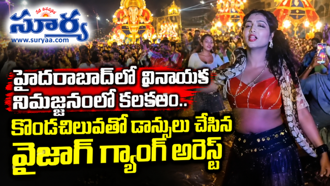 హైదరాబాద్‌లో వినాయక నిమజ్జనంలో కలకలం.. కొండచిలువతో డాన్సులు చేసిన వైజాగ్ గ్యాంగ్ అరెస్ట్