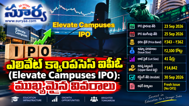 Title: మార్కెట్లోకి ఎలివేట్ క్యాంపసెస్ ఐపీఓ: పూర్తి వివరాలు, ప్రత్యేకతలు ఇవే!