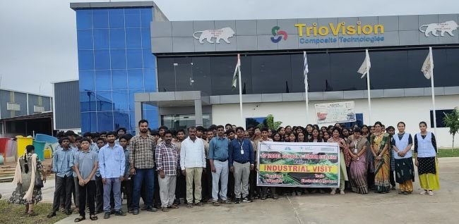 విద్యార్థులకు ప్రాక్టికల్ నాలెడ్జ్ ఎంతో అవసరం  కొప్పర్తి 'ట్రియో విజన్' పరిశ్రమను సందర్శించిన   వల్లూరు ఏపీ మోడల్ స్కూల్ విద్యార్థులు..