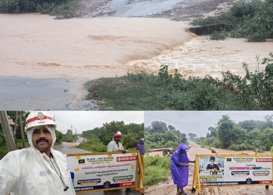నున్న–వికాస్‌ కాలేజీ రోడ్డులో రాకపోకలు నిలిపివేత