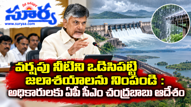 వర్షపు నీటిని ఒడిసిపట్టి జలాశయాలను నింపండి: అధికారులకు ఏపీ సీఎం చంద్రబాబు ఆదేశం