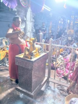 శ్రీ రాజరాజేశ్వరి ఆలయంలో వైభవంగా ప్రదోష కాల పూజ