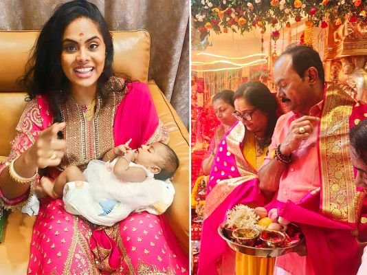 సీనియర్ హీరోయిన్ రాధ ఇంట గణనాథుడి పూజలు.. కూతురు కార్తీక నాయర్ షేర్ చేసిన ఫోటోలు వైరల్!