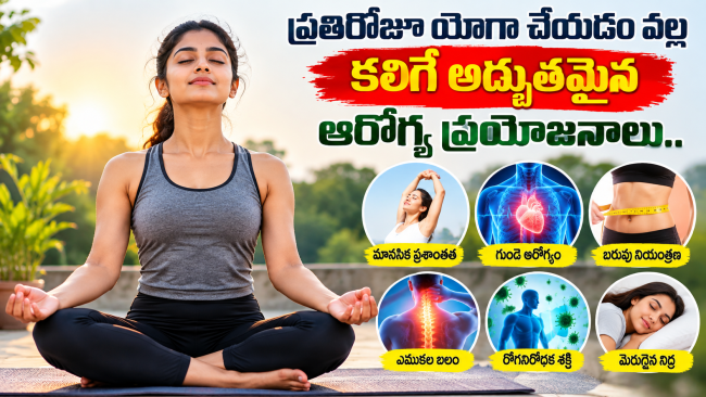 ప్రతిరోజూ యోగా చేయడం వల్ల కలిగే అద్భుతమైన ఆరోగ్య ప్రయోజనాలు.. శరీరానికి ఎంతో మేలు!