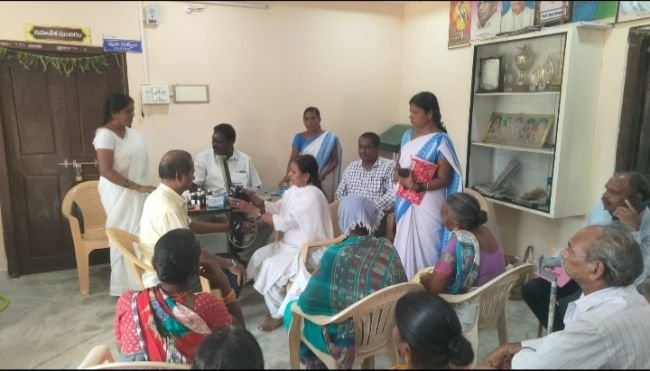 చందుర్తి గ్రామపంచాయతీ లో వైద్య పరీక్షలు