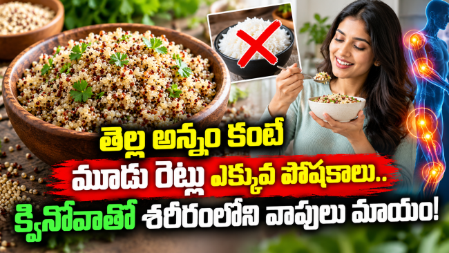 తెల్ల అన్నం కంటే మూడు రెట్లు ఎక్కువ పోషకాలు.. క్వినోవాతో శరీరంలోని వాపులు మాయం!