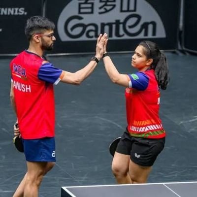 టేబుల్ టెన్నిస్ మిక్స్‌డ్ డబుల్స్‌లో మనుష్ షా, దియా చితాలే జంటకు కాంస్య పతకం