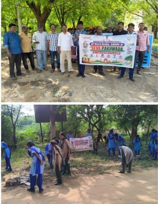 వల్లూరులో ఘనంగా సేవా పక్షోత్సవం  పరిశుభ్రతపై.. పీఎం శ్రీ ఏపీ మోడల్ స్కూల్ విద్యార్థినీ విద్యార్థుల అవగాహన  మదర్ తెరిసా ట్రస్ట్ సహకారంతో..  ఎన్‌సీసీ, ఎన్‌ఎస్‌ఎస్, స్కౌట్స్ అండ్ గైడ్స్  శ్రమదానం