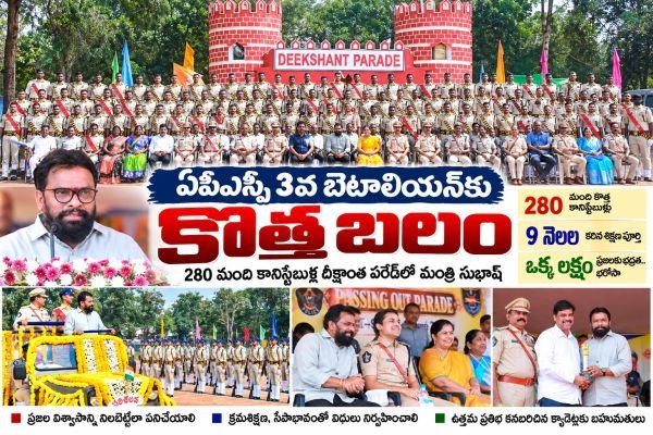 ఏపీఎస్పీ మూడో బెటాలియన్ కు కొత్త బలం