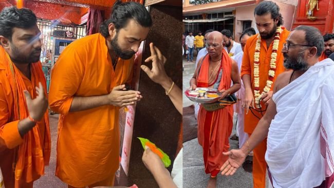 కొండగట్టు అంజన్నను దర్శించుకుని హనుమాన్ దీక్ష స్వీకరించిన హీరో వరుణ్ తేజ్