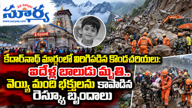 కేదార్‌నాథ్ మార్గంలో విరిగిపడిన కొండచరియలు