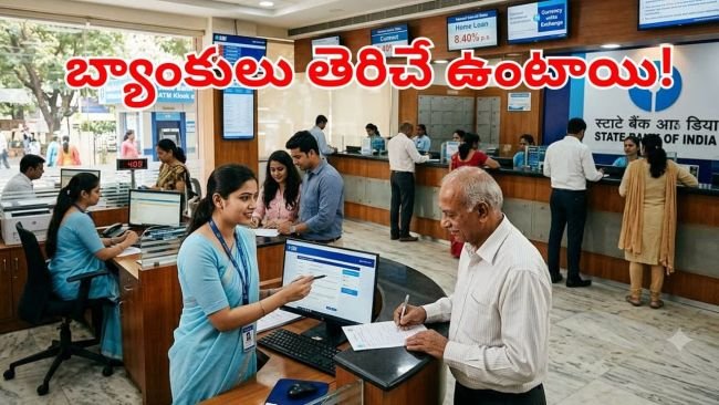 బ్యాంకులు తెరిచే ఉంటాయి