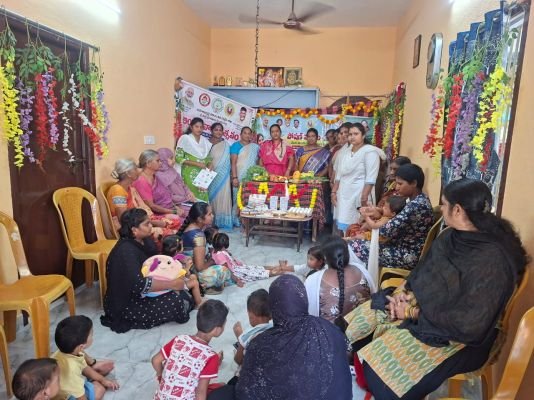పలు అంగన్వాడీ కేంద్రంలో  పోషణ మాసం మహోత్సవాల కార్యక్రమం