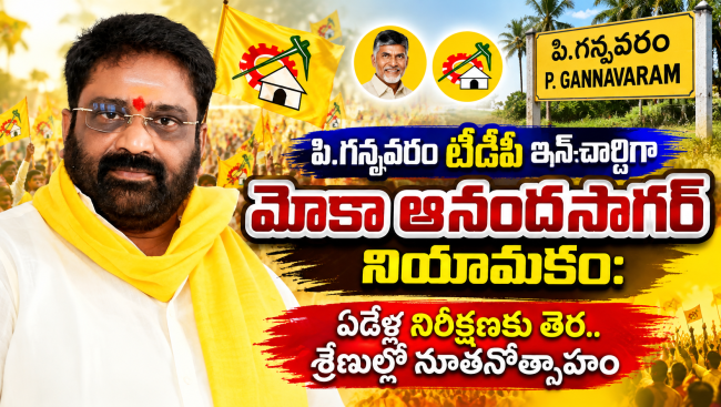 పి.గన్నవరం టీడీపీ ఇన్‌చార్జిగా మోకా ఆనందసాగర్ నియామకం