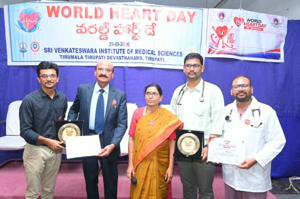 గుండెను కాపాడుకుందాం..ఆరోగ్యంగా జీవిద్దాం  -ప్రపంచ హృదయ దినోత్సవంలో SVIMS డైరెక్టర్ డా.జగదేశ్ పిలుపు