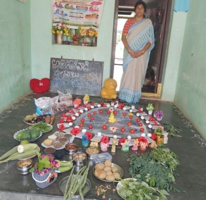 రావుపల్లి అంగన్వాడీ కేంద్రంలో పౌష్టికాహార ప్రదర్శన