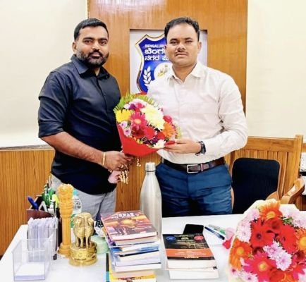 కర్ణాటక డీజీపీ దయానంద్‌ ను కలిసిన వెంకటేష్ నాయుడు  -డీజీపీగా పదోన్నతి పొందినందుకు అభినందనలు
