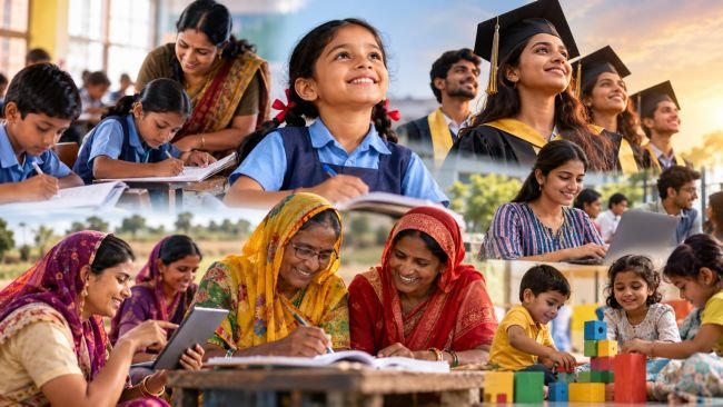 దేశంలో చారిత్రాత్మక అక్షరాస్యత ప్రగతి
