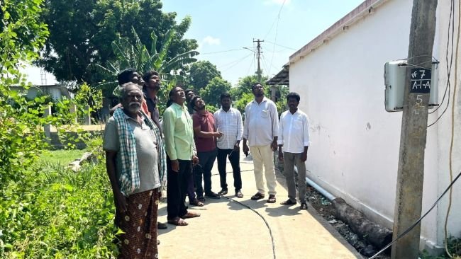 మాచినేనిపాలెంలో విద్యుత్ కేబుల్ సమస్యకు పరిష్కారం.