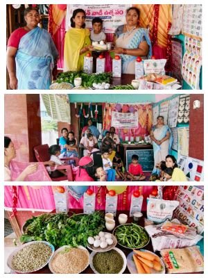 ఎల్ ఆర్ పల్లి అంగన్వాడీ కేంద్రంలో పోషణ్ మా కార్యక్రమం 