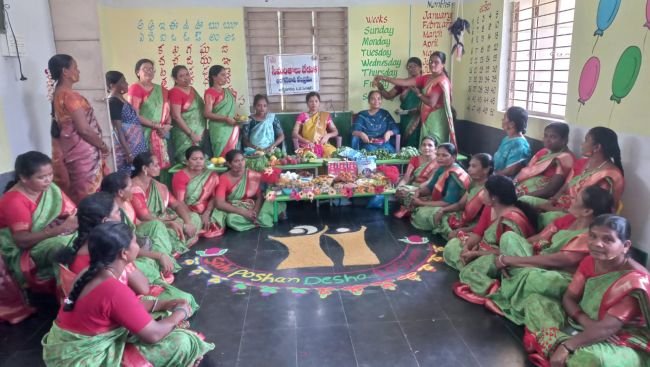 లక్ష్మీనగరం అంగన్వాడి సెంటర్ లో పోషణ అవగాహన కార్యక్రమం.